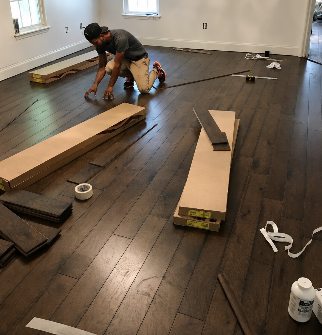 Flooring installation by Vanta Surfaces